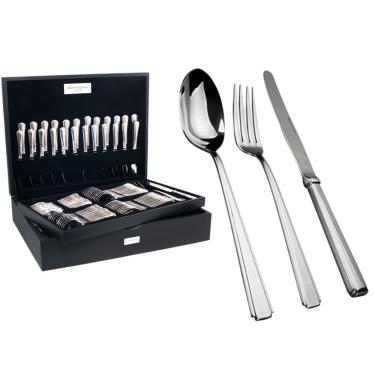 Imagem de Faqueiro Clássico Moderno 130 Pçs Aço Inox 18/10 3,5MM C/Estojo -Fracalanza