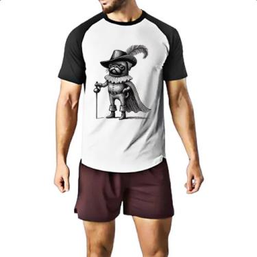 Imagem de Camiseta Raglan Pug Mosqueteiro - Alearts, G