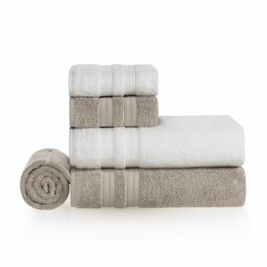 Imagem de Jogo de Toalha Unika karsten, 5 Peças Banhão, Fio Penteado - KARSTEN S