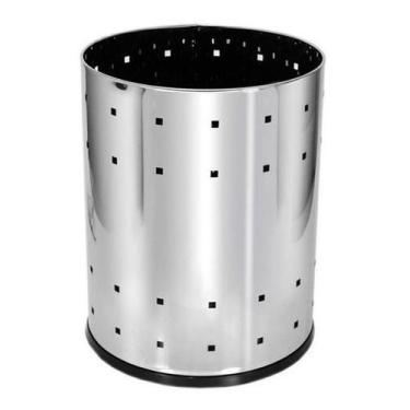Imagem de Lixeira Aço Inox Casa Ou Escritório 22 Litros Telada - JSN