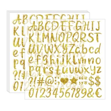 Imagem de Fanbay Letras De Transferência Térmica Para Roupas, Camisetas Esportivas Com Nome Do Time (Dourado) 1 Polegada, 375 Peças