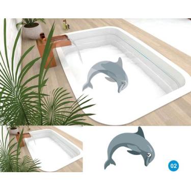 Imagem de Adesivo Para Fundo De Piscinas Com Proteção Uv - Golfinhos + selante 1