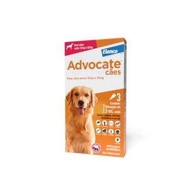 Imagem de ADVOCATE DOG 2,5 ML X 3 (Cães de 10Kg até 25Kg) - COMBO