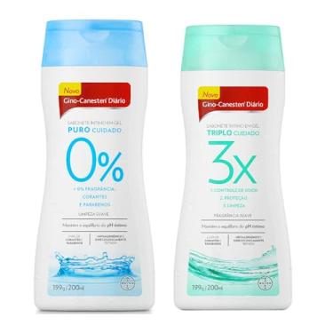 Imagem de Gino-Canesten, Kit Sabonete Intimo, 1 Triplo Cuidado e 1 Puro Cuidado, 200ml Cada