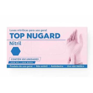 Imagem de Luva Nitrílica Rosa Descartável Nugard G Caixa Com 100 und - Top Nugar