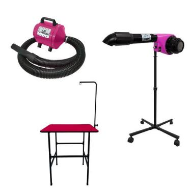 Imagem de KIT Soprador Up, Secador Hiper Turbo e Mesa fixa com Guia Trino Pet Pr