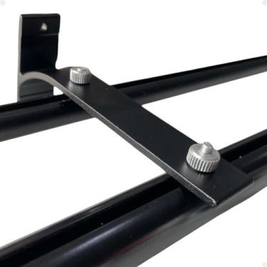 Imagem de Kit 3 Pç Suporte Inove Duplo Parede Varão Suiço Cortina Wave - GENERIC