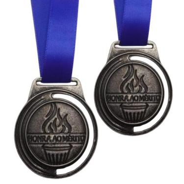 Imagem de Kit 50 Medalhas Honra ao Mérito, Medalha de Metal, Premiação Esportiva