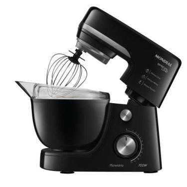 Imagem de Batedeira Planetária Mondial B48BSL 700W Preta 127V, 110V, Preto
