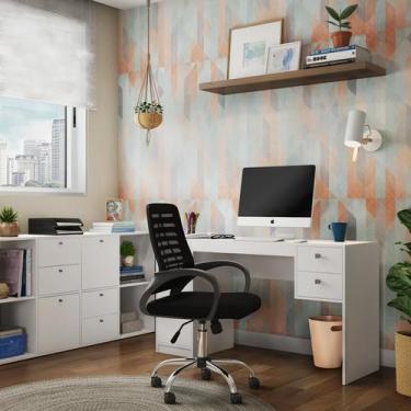 Imagem de Cadeira de Escritório Secretária Giratória Wise Preta - Mobly