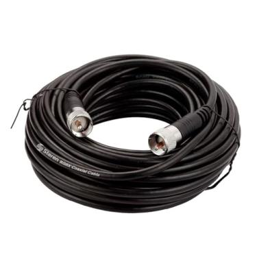 Imagem de STEREN Cabo coaxial RG8X 15 m, pacote com 2, cabo coaxial CB com conectores UHF PL259, macho para macho de baixa perda 50 Ohm para rádio AM, LMR400, analisador de antena