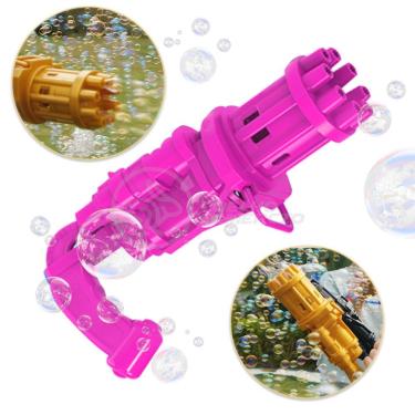 Imagem de Máquina Elétrica Tiktok Lança Bolhas Rosa