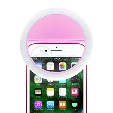 Imagem de Anel De Led Luz Selfie Mini Ring Light Android E Ios - Rosa