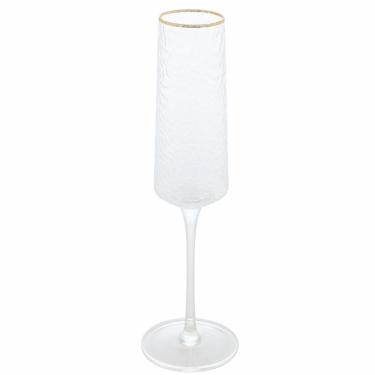 Imagem de Taça Para Champanhe Em Cristal Martelado Petra 300ml Lyor Transparente