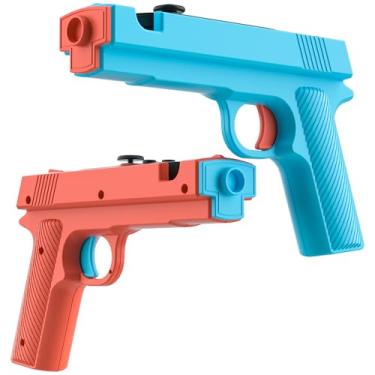 Imagem de PAWDIARY Switch 2 Girps Accessories for Switch Shooting Game, [2 Pack] Hand Girps for Nintendo Switch 2 joycon Left & Right Controller, Immersive Hunting Game Accessoroy kit 2025 (Blue&Red)