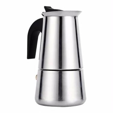 Imagem de Cafeteira Italiana Aço Inox Cozinha Café Chá Chocolate Cappuccino Mocaccino 4 Xícaras 200ml