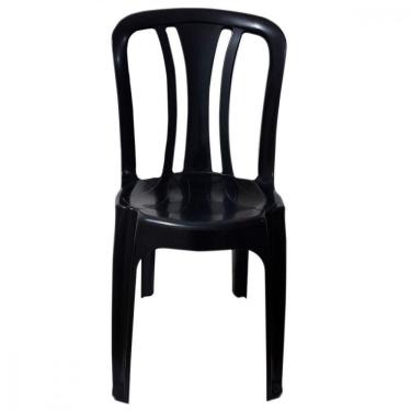 Imagem de Cadeira Plástica Caixaplast Arcos Bistrô Duoplastic Preto