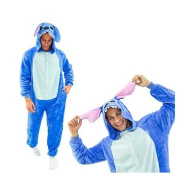 Imagem de Pijama Macacão Kigurumi Adulto Stitch Lilo Stitch Disney TAM P