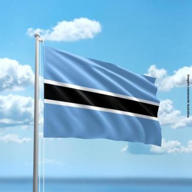 Imagem de Bandeira da Botswana 80cmx140cm Tecido Oxford 100% Poliéster - Present