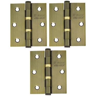 Imagem de Dobradiça Para Porta Silvana 3.1/2 Com Rolamento 891 Embutir 35kg Colonial Com 3 Peças