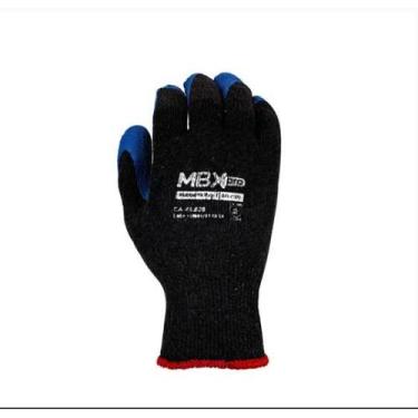 Imagem de Luva rubberix eco tam g (9) tricotada banho 10386 - medix