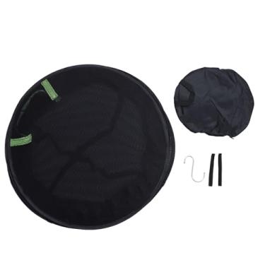 Imagem de Malha com zíper rack de secagem rack ao ar livre respirável secador secador líquido seco fluorescente verde Multi camadas Zipper Design de fechamento para secagem ervas flores (2 camada 30.5x23x23cm)