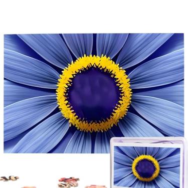 Imagem de Quebra-cabeça de flor coração abelha personalizado 1000 peças quebra-cabeça de fotos quebra-cabeça para adultos família (75 x 50 cm)