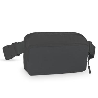Imagem de Pochete fashion bolsa de cinto de viagem bolsa transversal para mulheres, bolsa de cintura leve com alça ajustável, Preto, Tendência