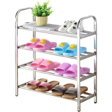 Imagem de Sapateira Prateleira Inox 4 Andares Organizaçao Tenis Sapato Sandalia 