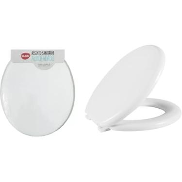 Imagem de Assento Sanitário Tampa De Vaso Almofadado Macio Amortecedor Universal Oval Branco Resistente Casa Buritis
