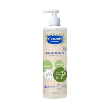 Imagem de Mustela Água Micelar Bio 400Ml - Limpa As Impurezas Da Pele Do Rosto E Corpo Vegana Sem Fragrância Fórmula Biodegradável Com 99% De Ingredientes De Origem Natural