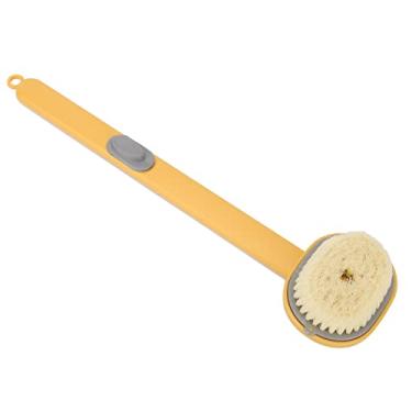 Imagem de Escova de Escova Seca Escova do Corpo, Cerdas Macias de Botão Removível Pincel de Banheira Cabeça Cabeceira Cabeceira Longa Escova de Chuveiro Escova para o Corpo para o Banheiro (Amarelo)