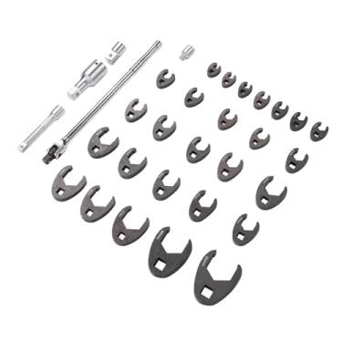 Imagem de Acouto Conjunto de chaves de linha de freio de 32 peças de 10 a 50 mm - para peças hidráulicas de freio de substituição automotiva com chaves de extremidade aberta de deslocamento de 3/8 1/2 3/4
