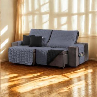 Imagem de Kit 3pçs Capa Sofá Retrátil Shield Matelada Dupla Face 400 Fios - MR E