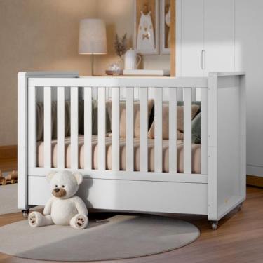 Imagem de Berço Tutto New Americano 100% MDF Cor Branco Soft - Matic