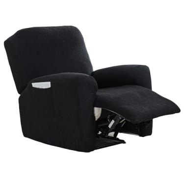 Imagem de Eco-Ancheng Capas reclináveis para poltronas reclináveis elásticas, 4 peças, capas reclináveis de jacquard, capas de sofá antiderrapantes, capas protetoras de móveis para animais de estimação, 17