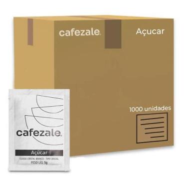 Imagem de Açúcar Refinado Tipo Exportação Cafezale Caixa 1000X5G - 5Kg