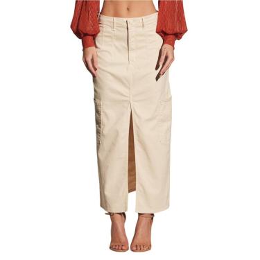 Imagem de Saia Longa Sommer Sarja Bege Tam. 42-Feminino