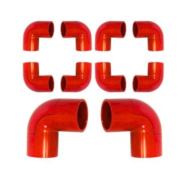 Imagem de Kit 10Un Cotovelo 90° C/Janela P/Eletroduto 3/4pol (Vermelho)
