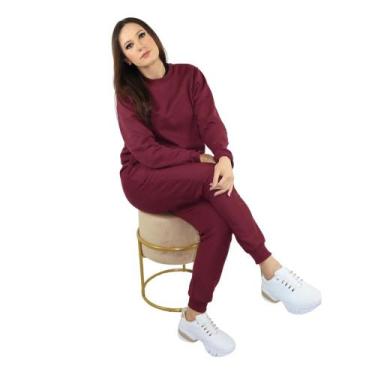 Imagem de Conjunto De Moletom Feminino Forrado Quente - Inverno - B Maze, M, Vin