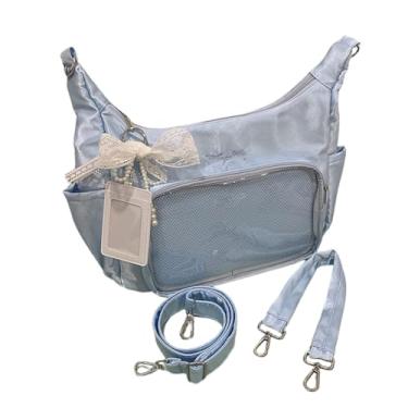 Imagem de BLUEGALA Kawaii Ita Bolsa carteiro transversal feminina bolsa de alfinete, linda bolsa de ombro japonesa Y2k, Azul, Large, Bolsa carteiro Ita