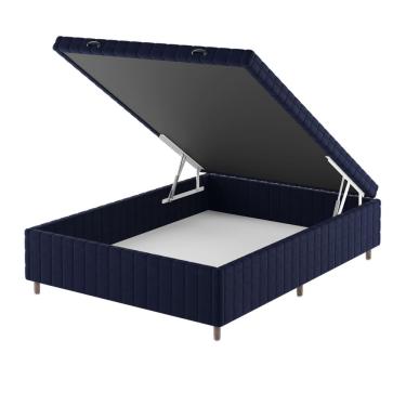 Imagem de Base Box Bau Casal Ravena (43x138x188cm) Turkey Azul - Casa Giulia