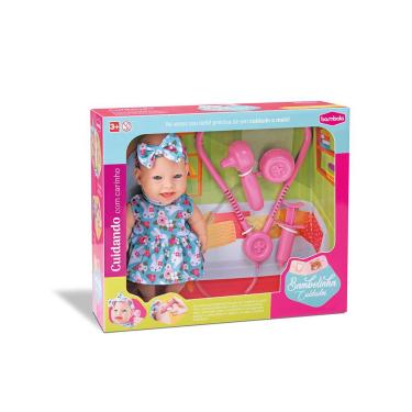Imagem de Boneca - Bambolina Cuidados - 743 BAMBOLA BRINQUEDOS