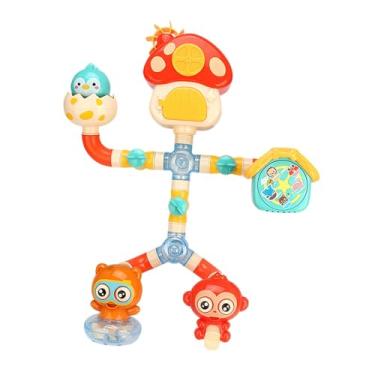 Imagem de simhoa Bathtub Bathtub Tubos de tubo de água Copo de sucção de brinquedos de água Imaginação Diy Desconectar conjunto Kids Bathtub Toys para presente