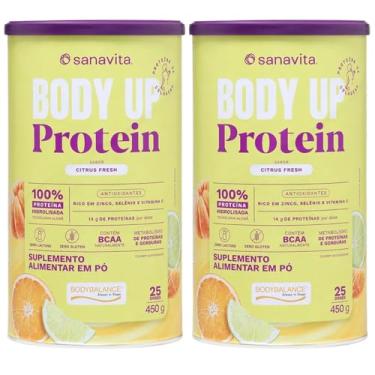 Imagem de Kit 2x - Body Up Protein - 100% Hidrolisado - Bodybalance - Citrus Fresh - 450g - Sanavita