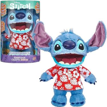 Imagem de Stitch Havaiano Pelúcia Interativa Eletronica Chatty Wow 30 Cm C/ 50 sons  - Sunny