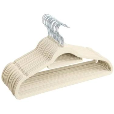 Imagem de Cabide para Roupas Adulto Kit com 10 Unidades 42 cm Bege