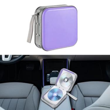 Imagem de Kutyun Capa de CD, suporte de CD para carro, capa de DVD de plástico rígido com capacidade 48, organizador universal de CDs, carteira, armazenamento de DVD, acessórios interiores de carro adequados
