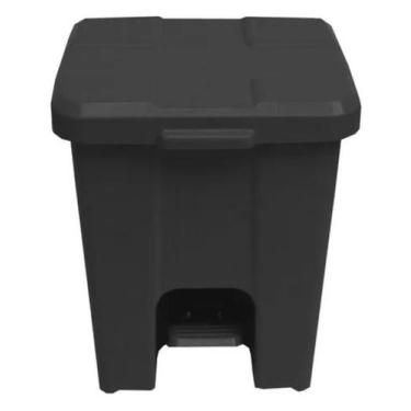 Imagem de Lixeira Bralimpia Preta 15 Litros Com Pedal E Tampa, 15 l, Preto