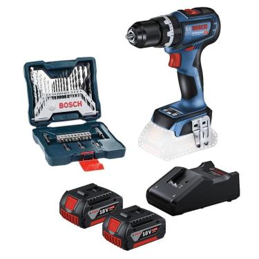 Imagem de Parafusadeira Bosch Gsb18V-90 18V + 2Bat 4A + Carreg E Kit